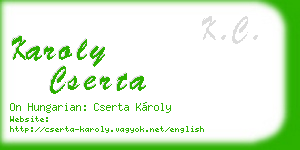 karoly cserta business card